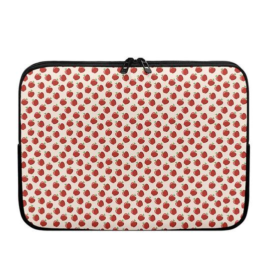 Cute Apple Pattern Print Laptop Sleeve
