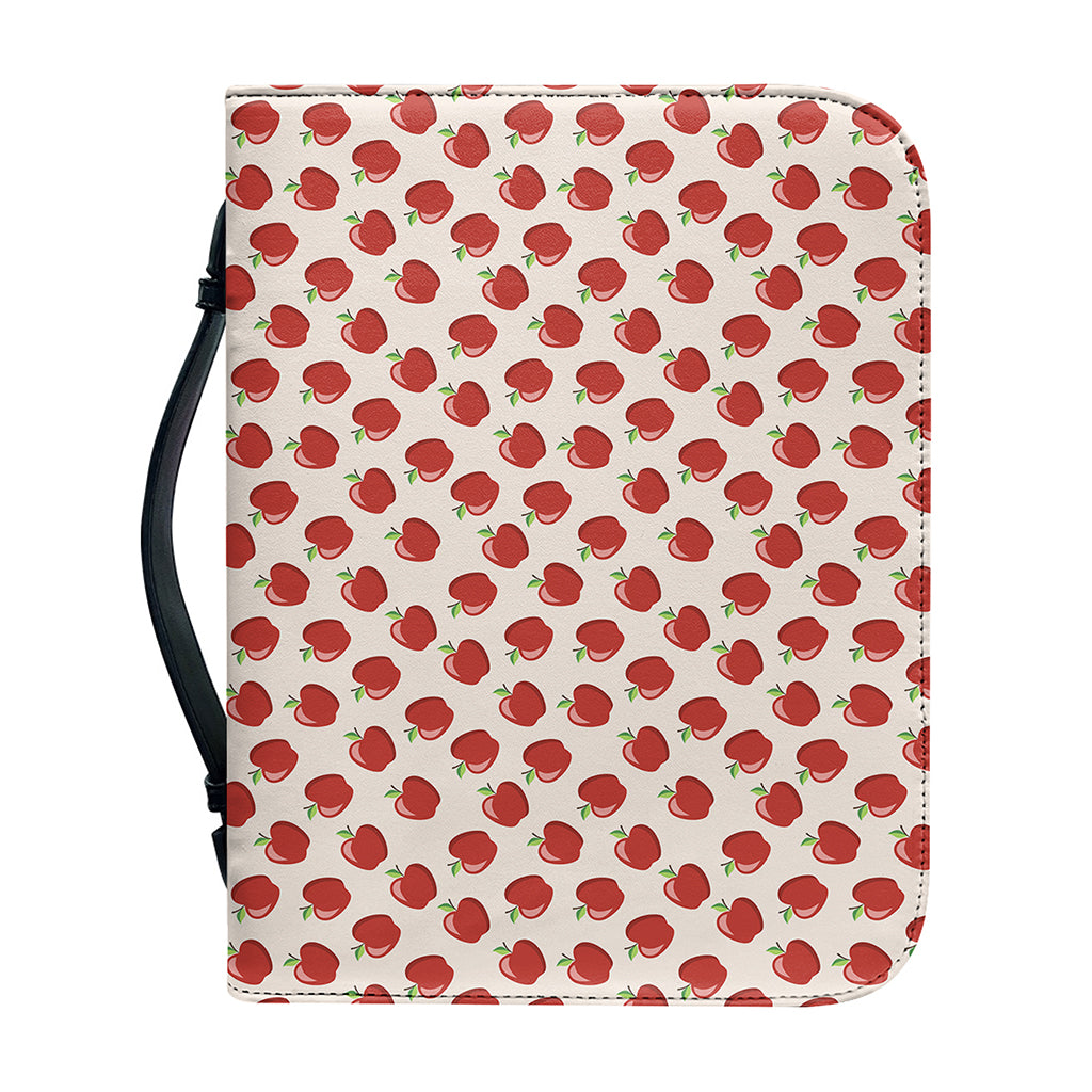 Cute Apple Pattern Print Leather Bible Cover