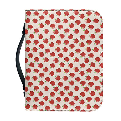 Cute Apple Pattern Print Leather Bible Cover