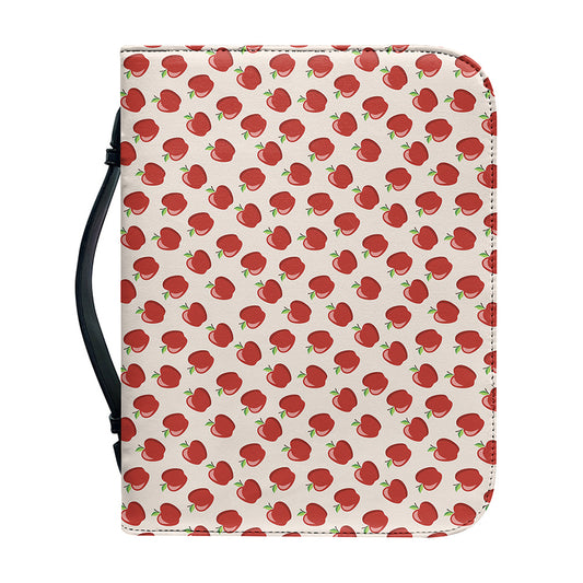 Cute Apple Pattern Print Leather Bible Cover