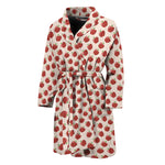 Cute Apple Pattern Print Men's Bathrobe