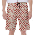 Cute Apple Pattern Print Men's Beach Shorts