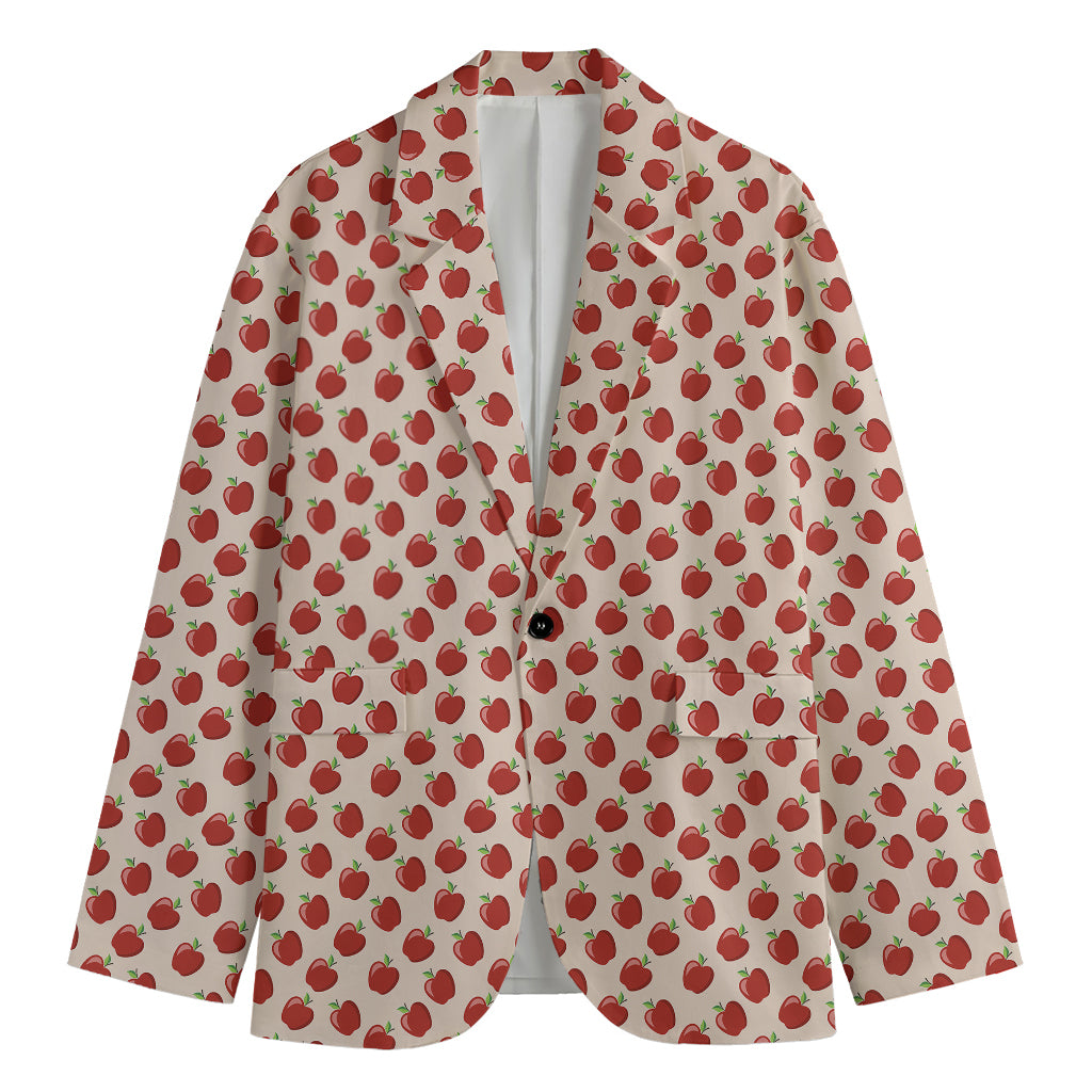 Cute Apple Pattern Print Men's Blazer