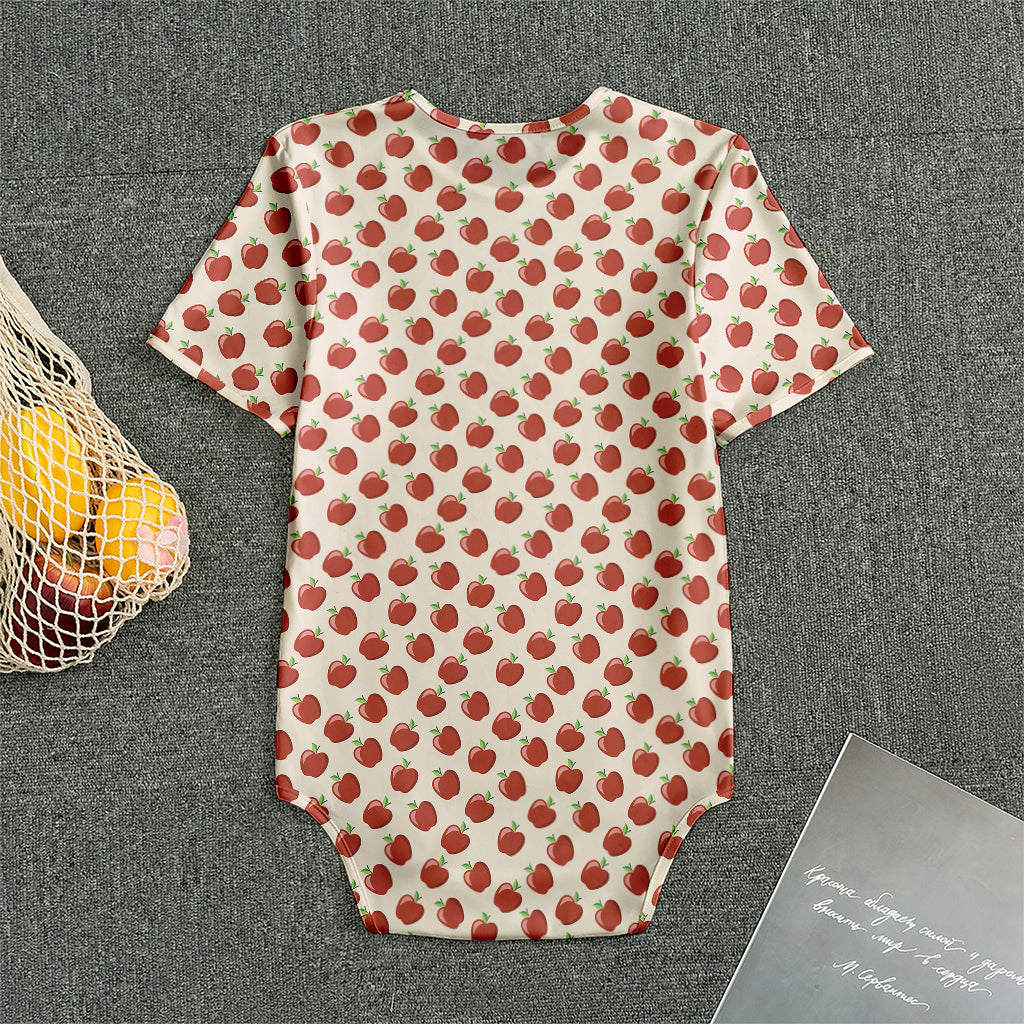 Cute Apple Pattern Print Men's Bodysuit