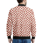 Cute Apple Pattern Print Men's Bomber Jacket