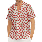 Cute Apple Pattern Print Men's Deep V-Neck Shirt