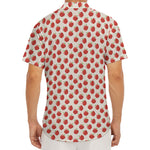 Cute Apple Pattern Print Men's Deep V-Neck Shirt