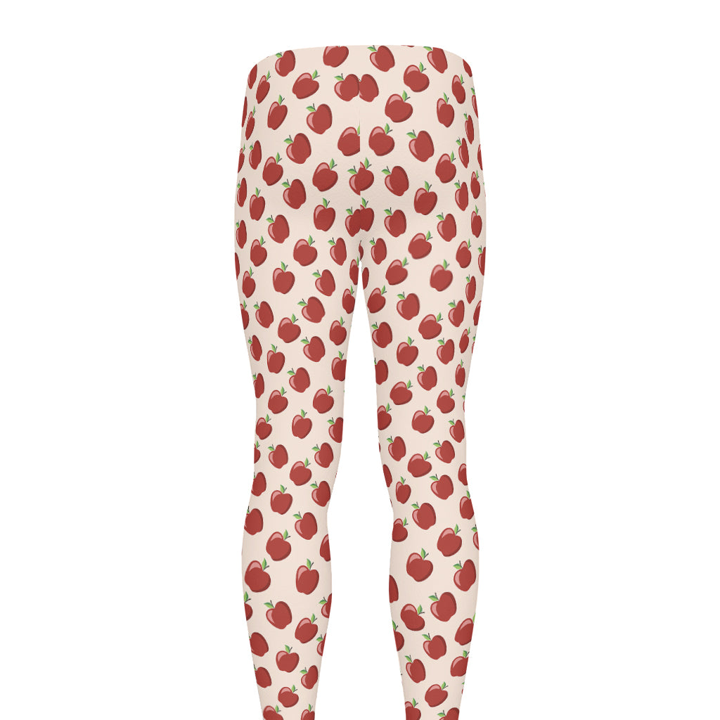 Cute Apple Pattern Print Men's leggings