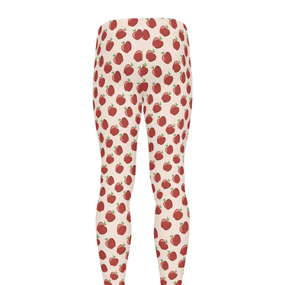 Cute Apple Pattern Print Men's leggings