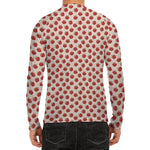 Cute Apple Pattern Print Men's Long Sleeve Rash Guard