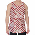 Cute Apple Pattern Print Men's Velvet Tank Top