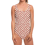 Cute Apple Pattern Print One Piece Swimsuit