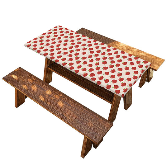 Cute Apple Pattern Print Picnic Table Cover