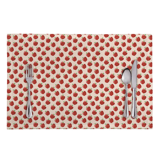 Cute Apple Pattern Print Placemat