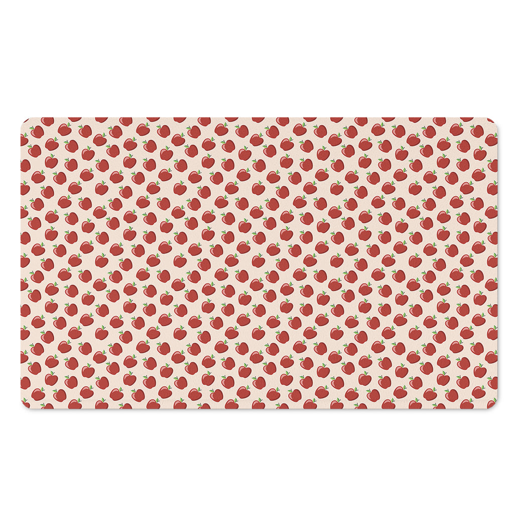 Cute Apple Pattern Print Polyester Doormat