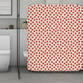 Cute Apple Pattern Print Polyester Shower Curtain