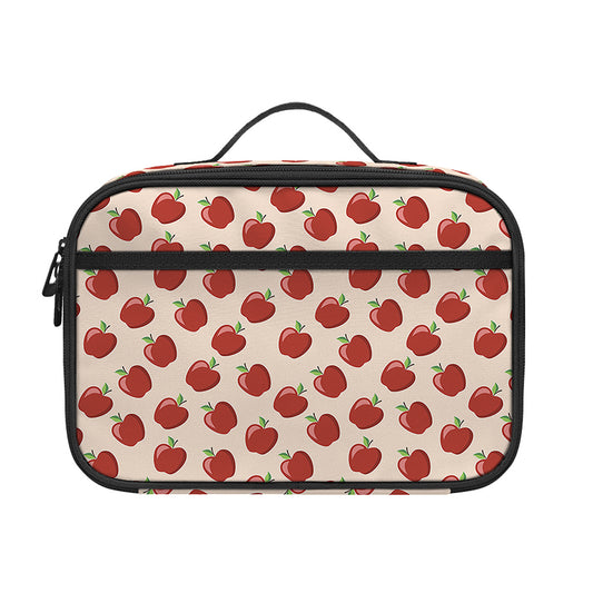 Cute Apple Pattern Print Portable Lunch Bag