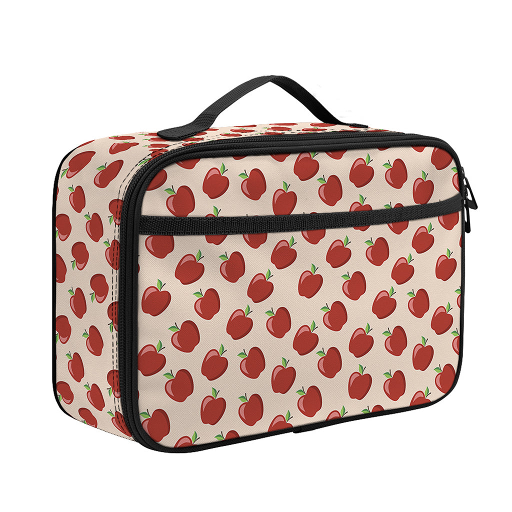 Cute Apple Pattern Print Portable Lunch Bag