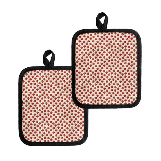 Cute Apple Pattern Print Pot Holders