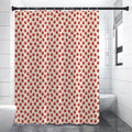 Cute Apple Pattern Print Premium Shower Curtain
