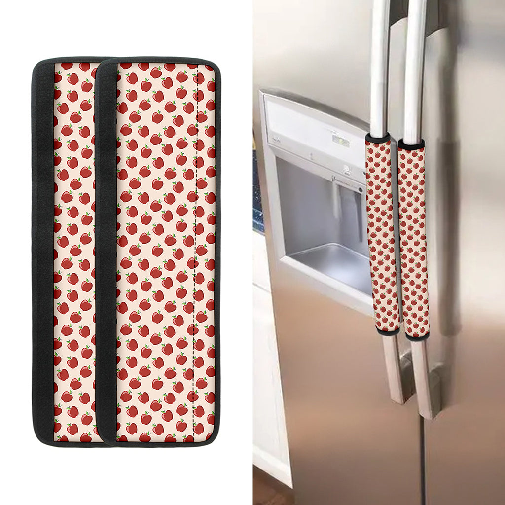 Cute Apple Pattern Print Refrigerator Handle Covers