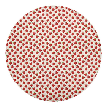 Cute Apple Pattern Print Round Blanket