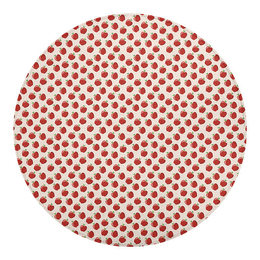 Cute Apple Pattern Print Round Blanket