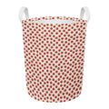 Cute Apple Pattern Print Round Laundry Basket