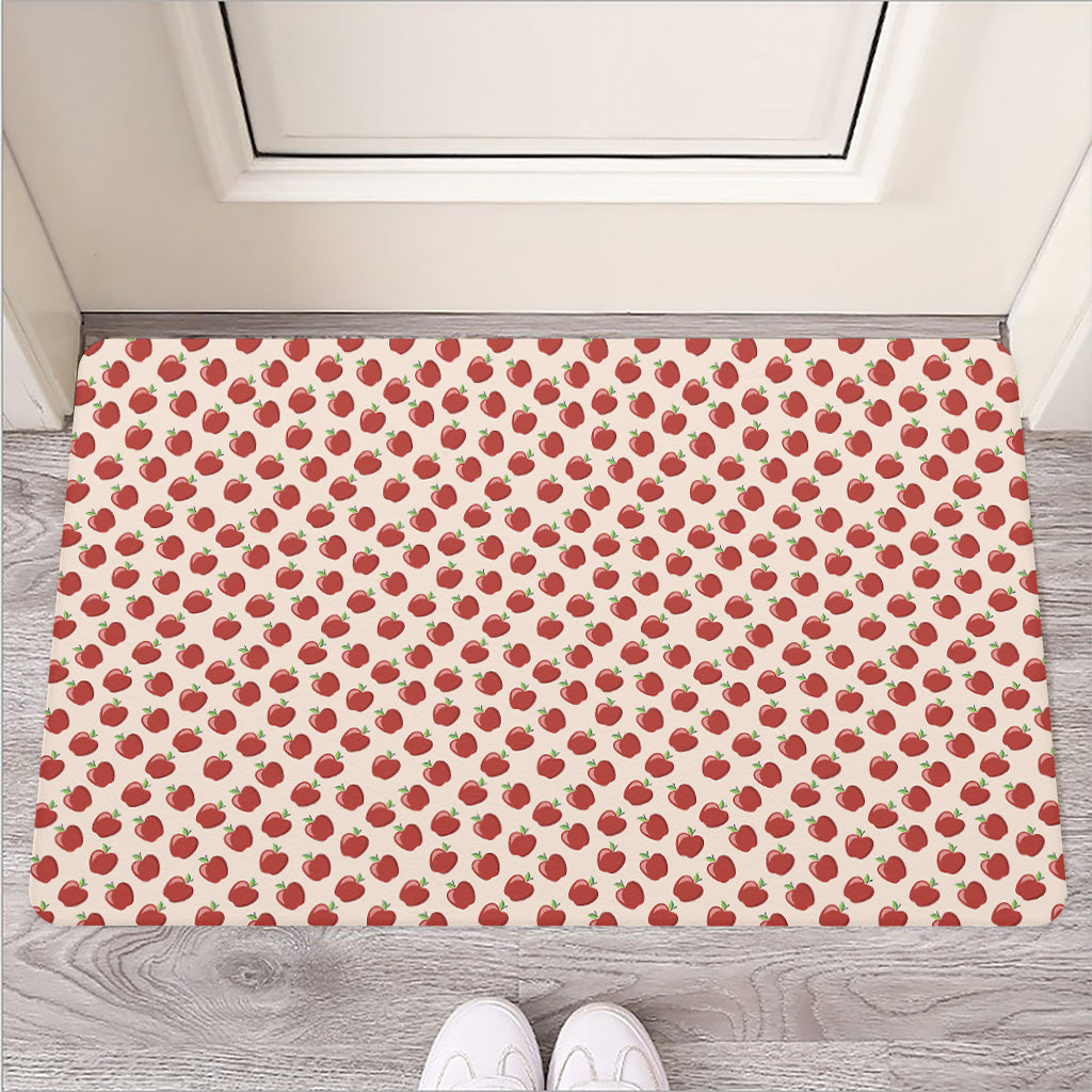 Cute Apple Pattern Print Rubber Doormat