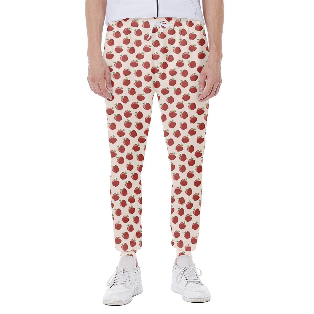 Cute Apple Pattern Print Scuba Joggers