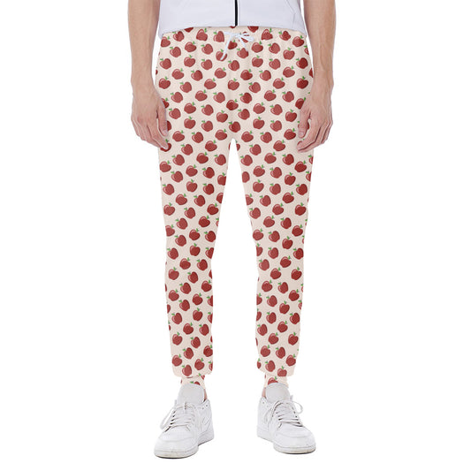 Cute Apple Pattern Print Scuba Joggers