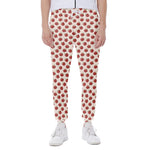 Cute Apple Pattern Print Scuba Joggers