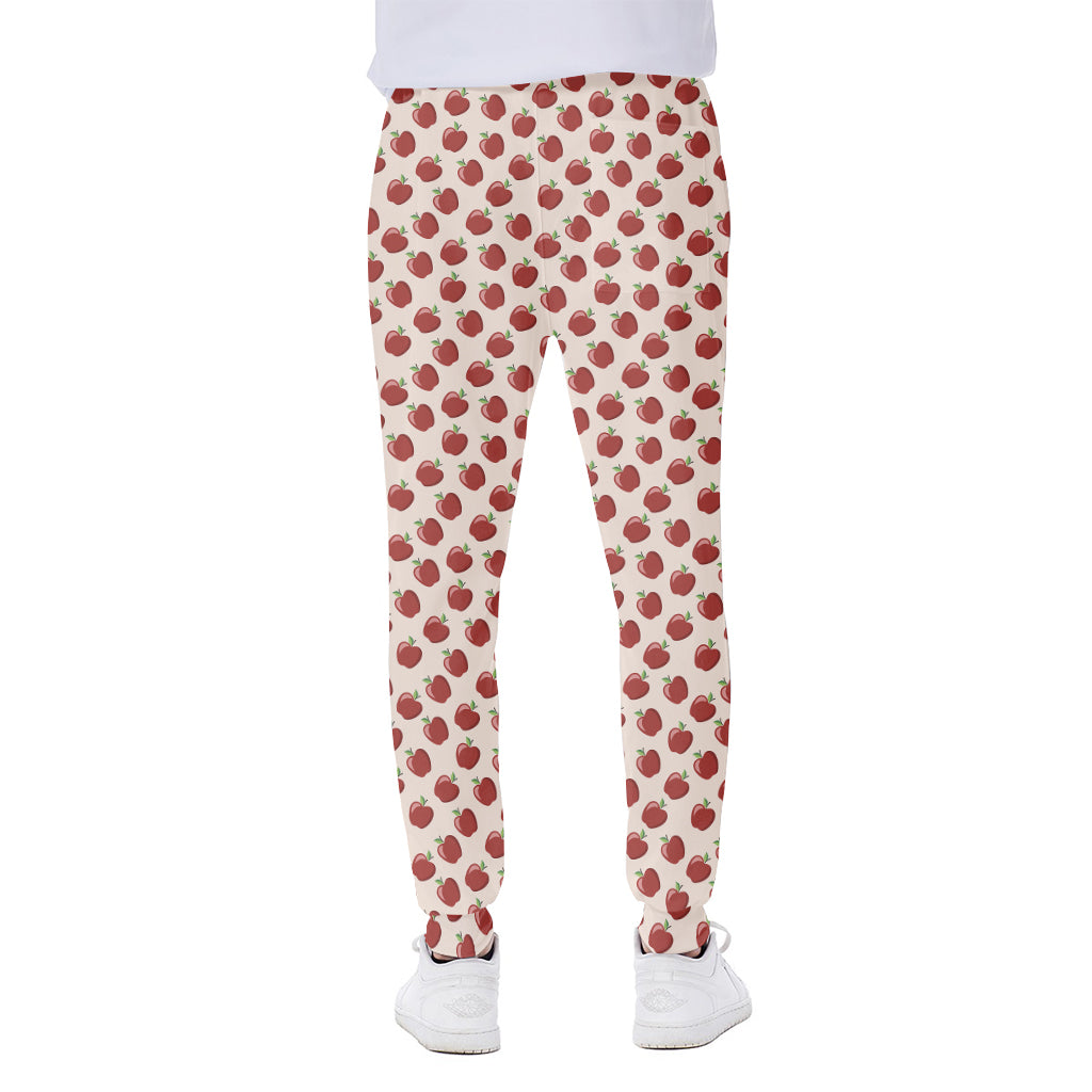 Cute Apple Pattern Print Scuba Joggers