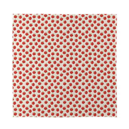 Cute Apple Pattern Print Silk Bandana