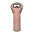 Cute Apple Pattern Print Single Neoprene Wine Tote