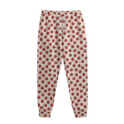 Cute Apple Pattern Print Sweatpants