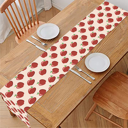 Cute Apple Pattern Print Table Runner