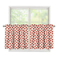 Cute Apple Pattern Print Tier Curtains