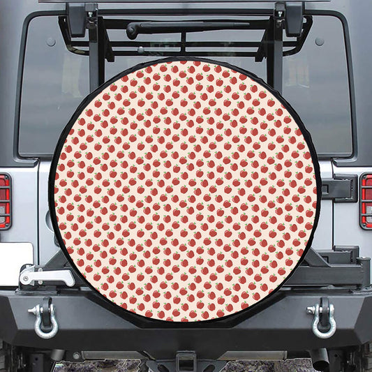 Cute Apple Pattern Print Tire Cover