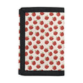 Cute Apple Pattern Print Trifold Wallet