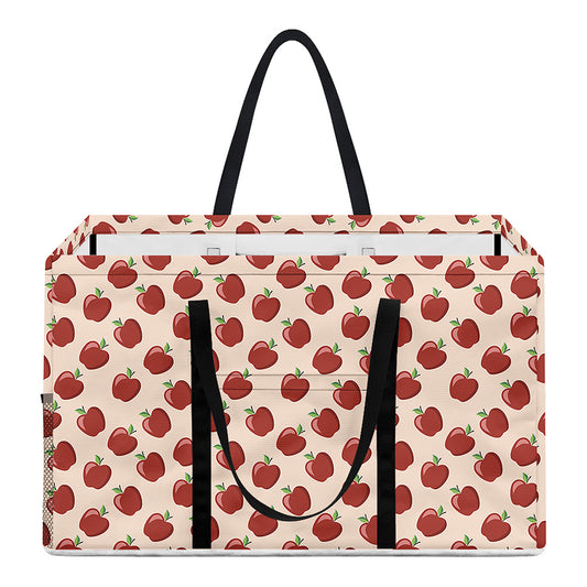 Cute Apple Pattern Print Utility Tote Bag