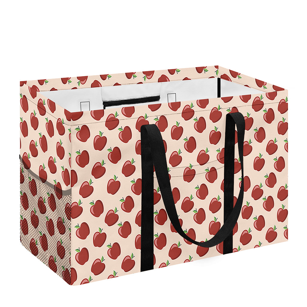 Cute Apple Pattern Print Utility Tote Bag
