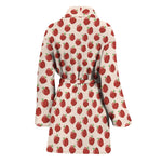 Cute Apple Pattern Print Women's Bathrobe