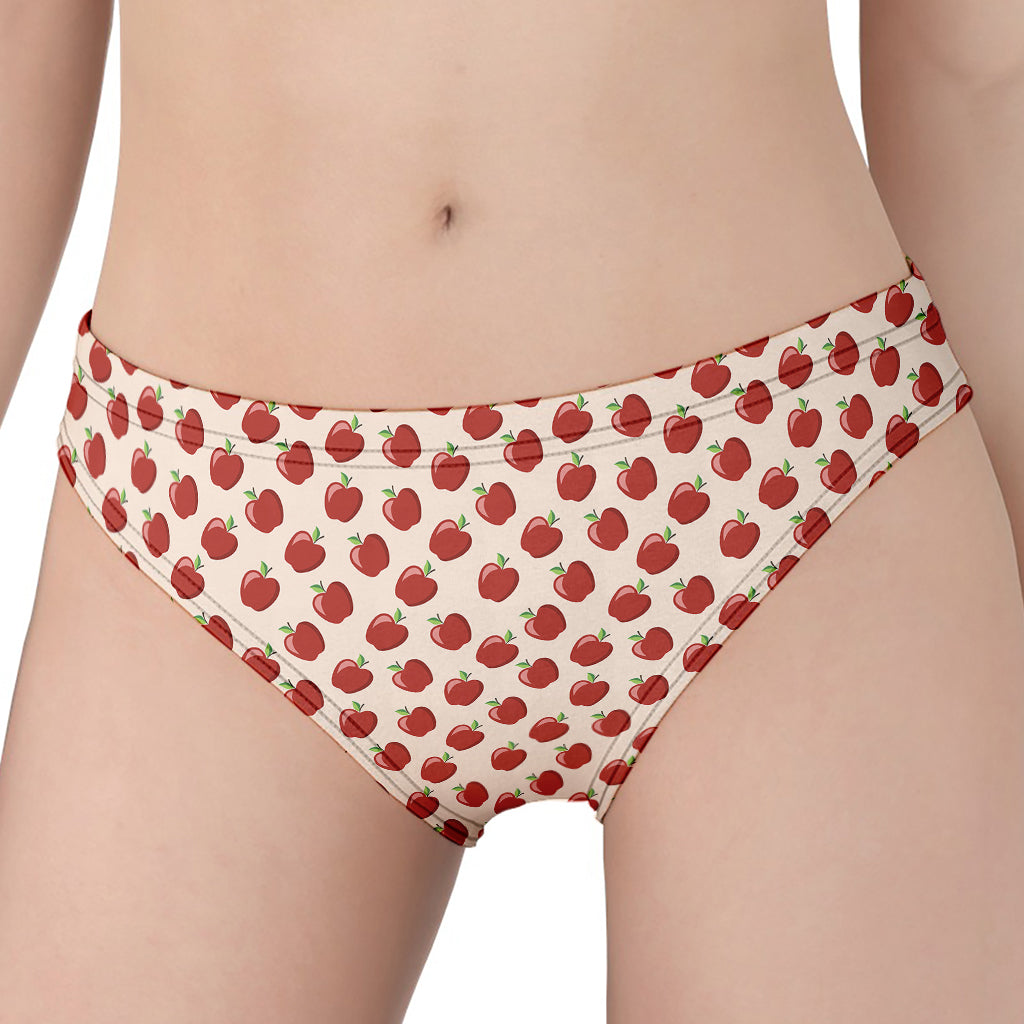Cute Apple Pattern Print Women's Panties
