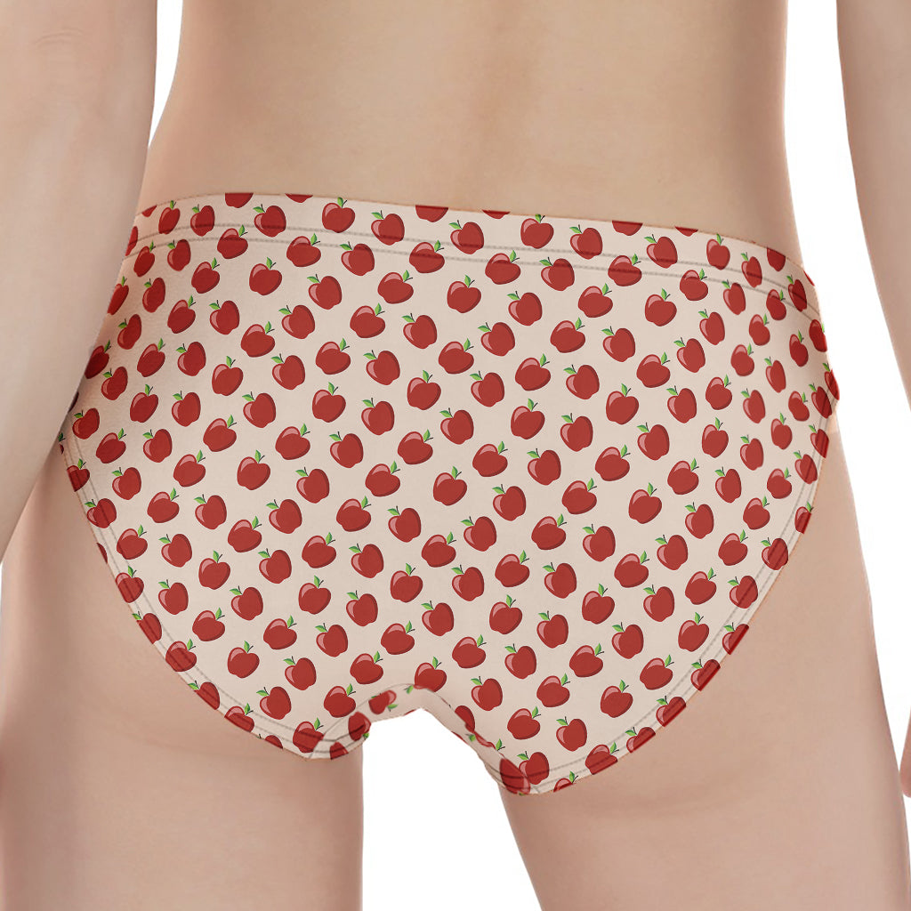 Cute Apple Pattern Print Women's Panties