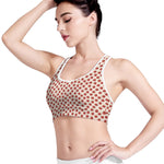 Cute Apple Pattern Print Women's Sports Bra