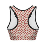 Cute Apple Pattern Print Women's Sports Bra