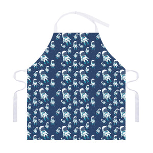 Cute Astronaut Pattern Print Adjustable Apron