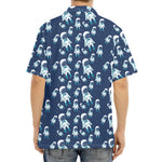 Cute Astronaut Pattern Print Aloha Shirt