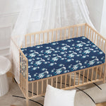 Cute Astronaut Pattern Print Baby Crib Sheet